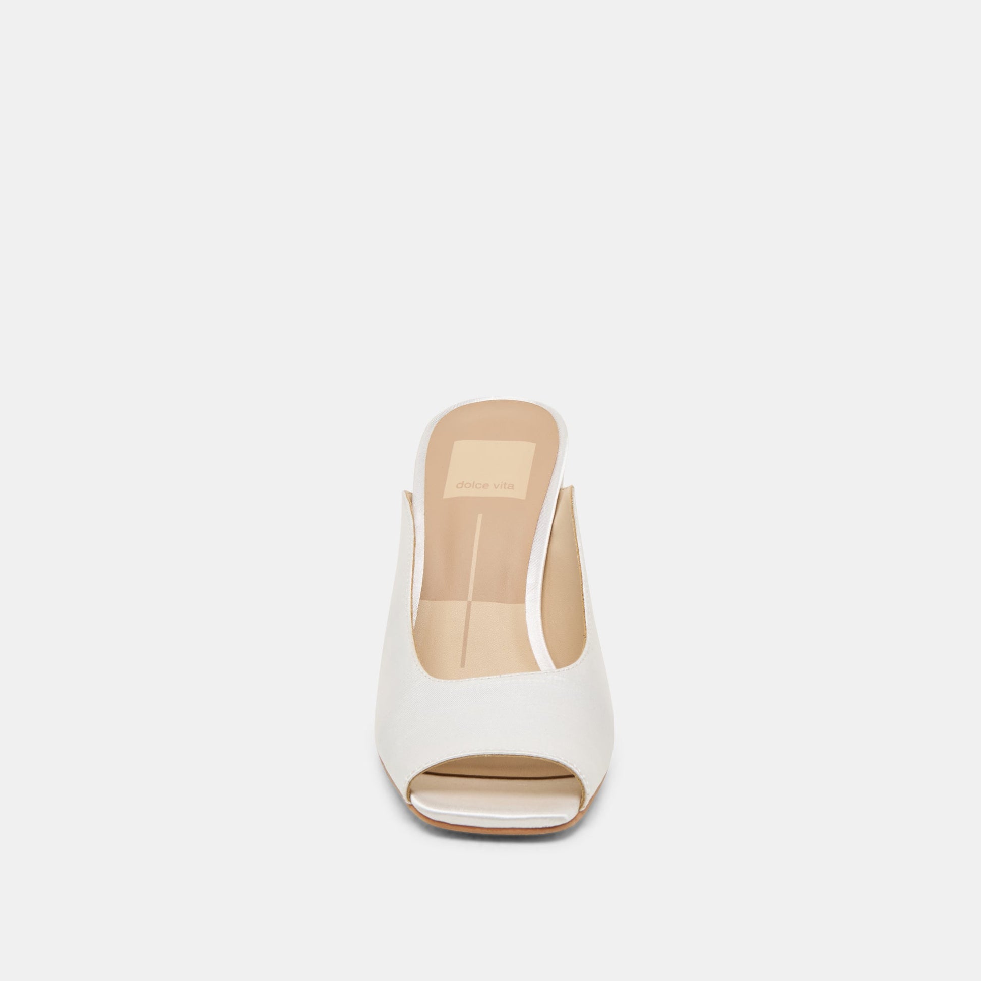Dolce Vita Sabela Off White Satin Heels