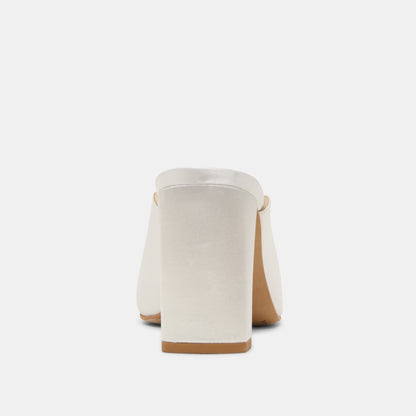 Dolce Vita Sabela Off White Satin Heels