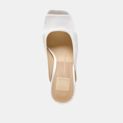 Dolce Vita Sabela Off White Satin Heels