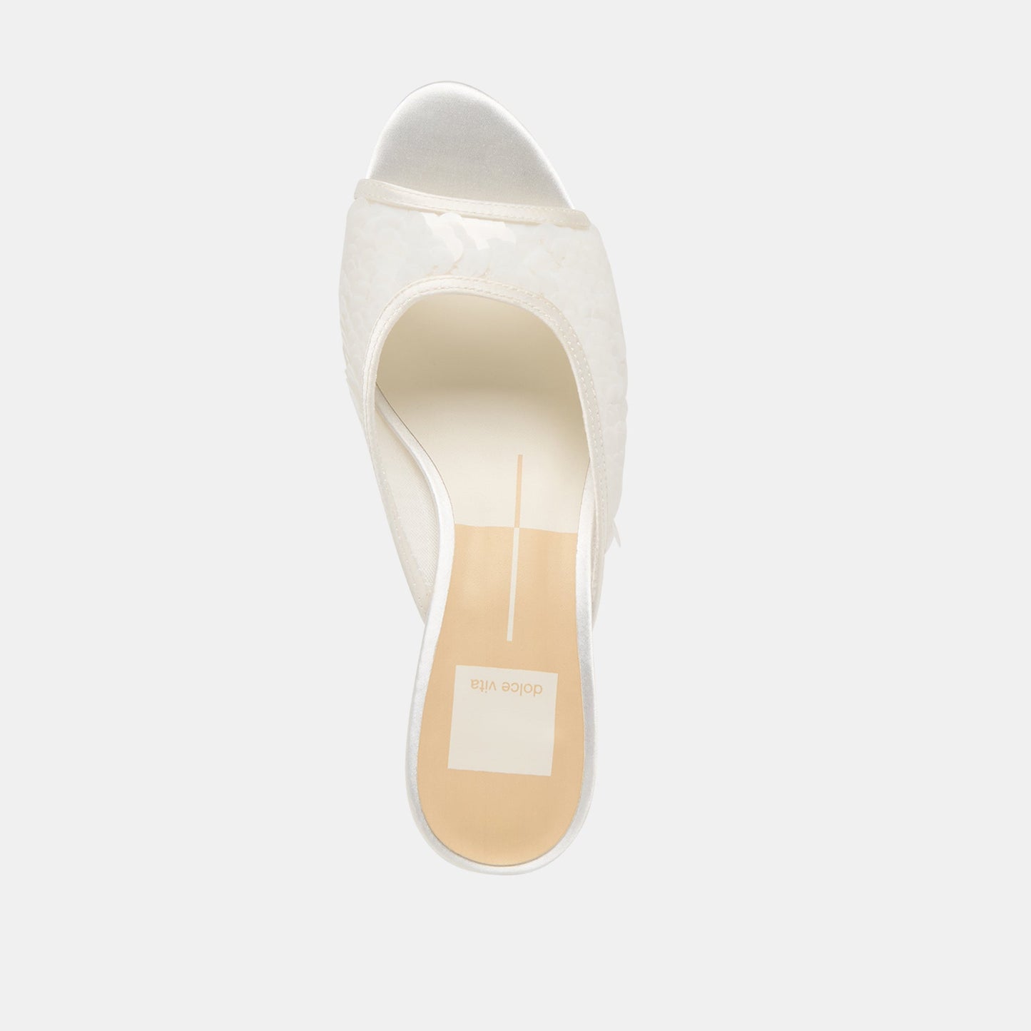 Dolce Vita Inga Off White Satin Heels