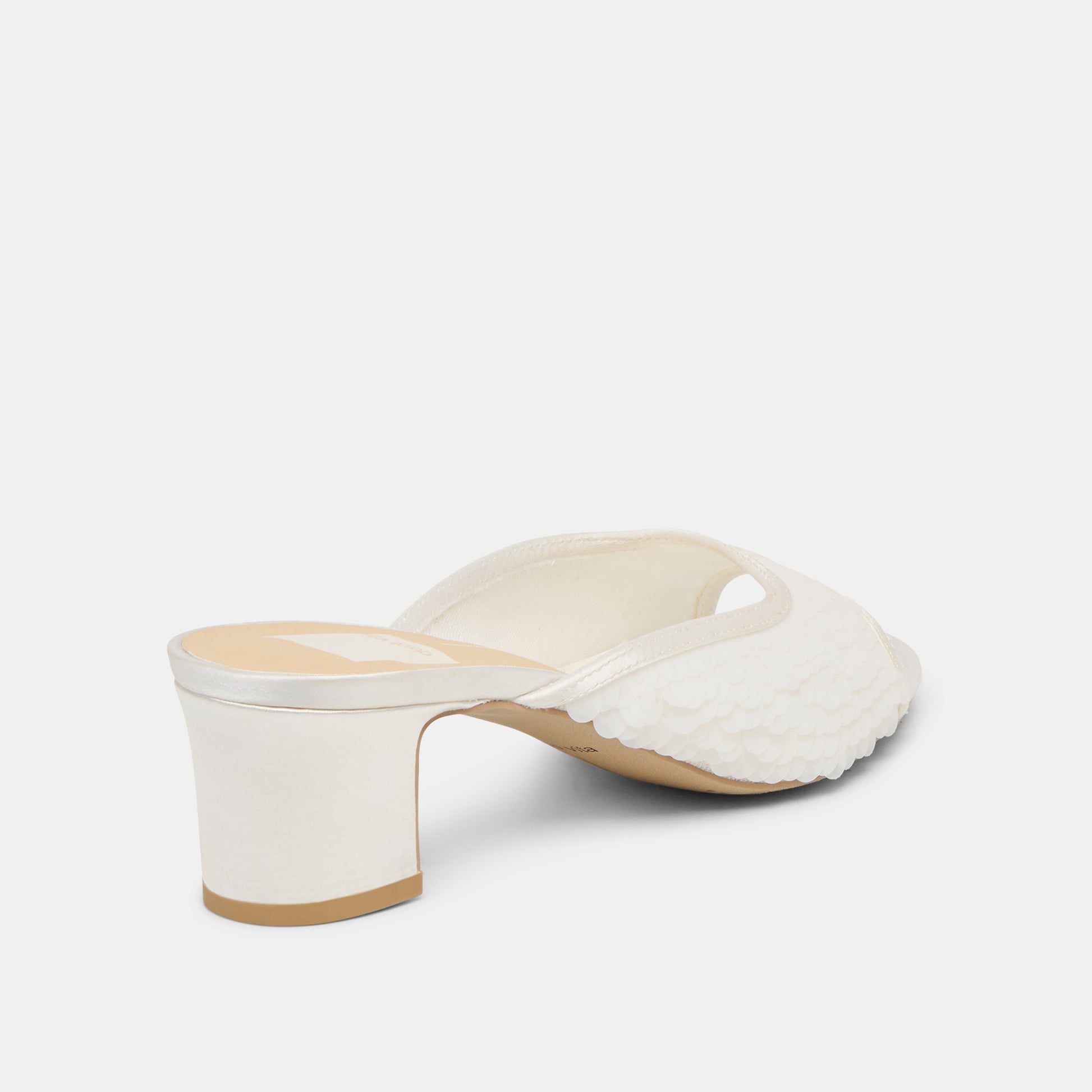 Dolce Vita Inga Off White Satin Heels