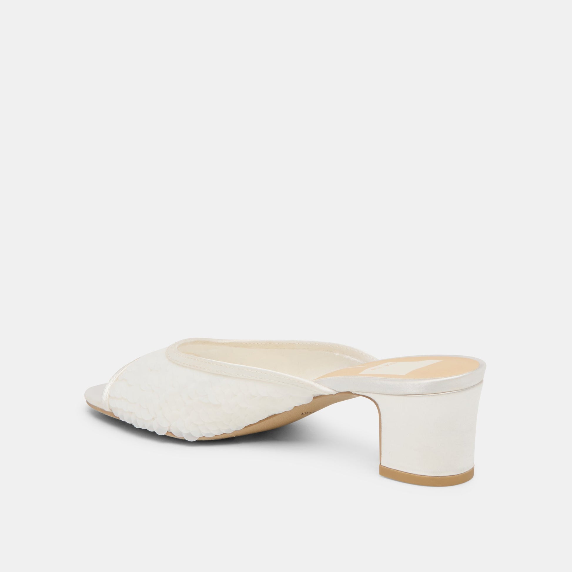 Dolce Vita Inga Off White Satin Heels