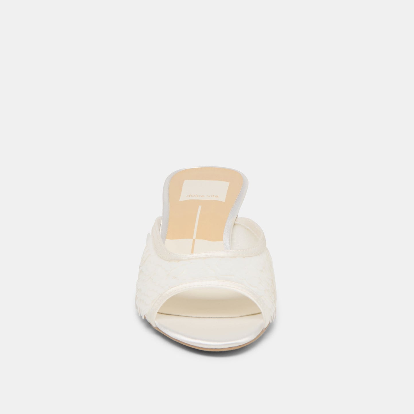 Dolce Vita Inga Off White Satin Heels