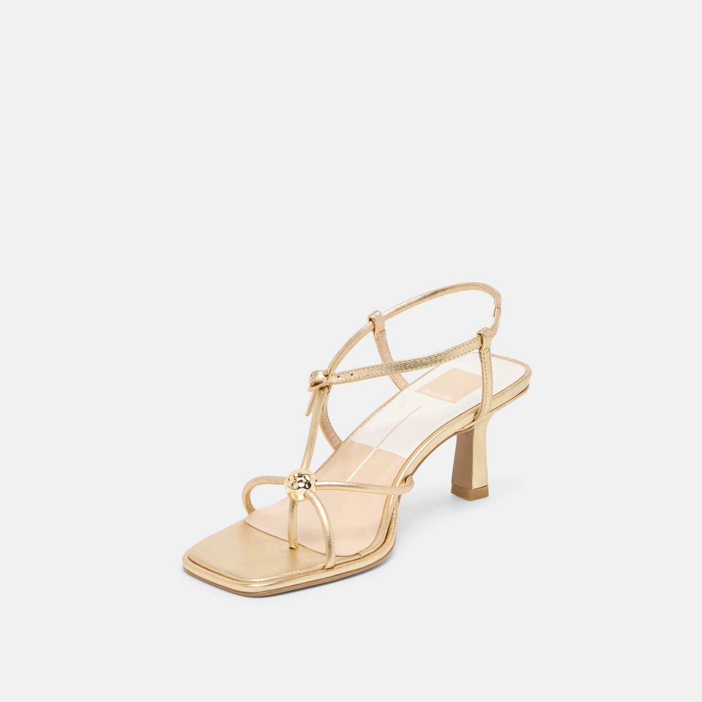 Dolce Vita Mylee Gold Distressed Leather Heels