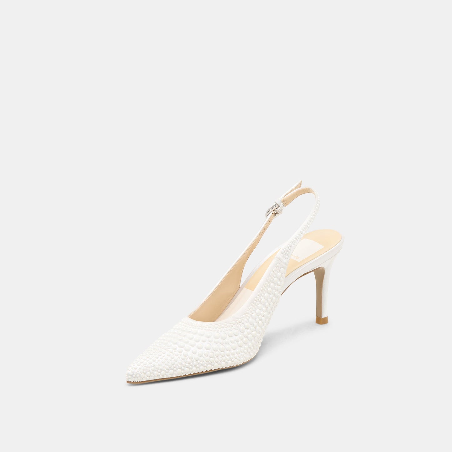 Dolce Vita Elasi Pearl Off White Satin Heels