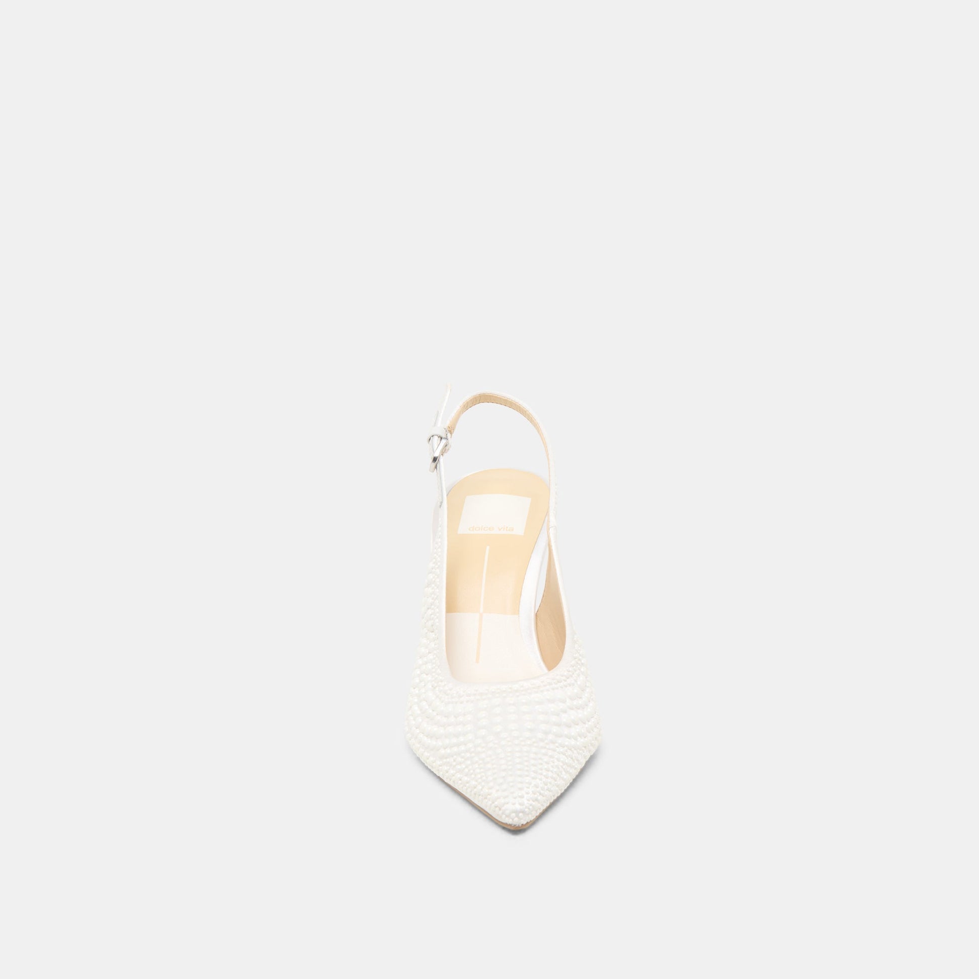 Dolce Vita Elasi Pearl Off White Satin Heels
