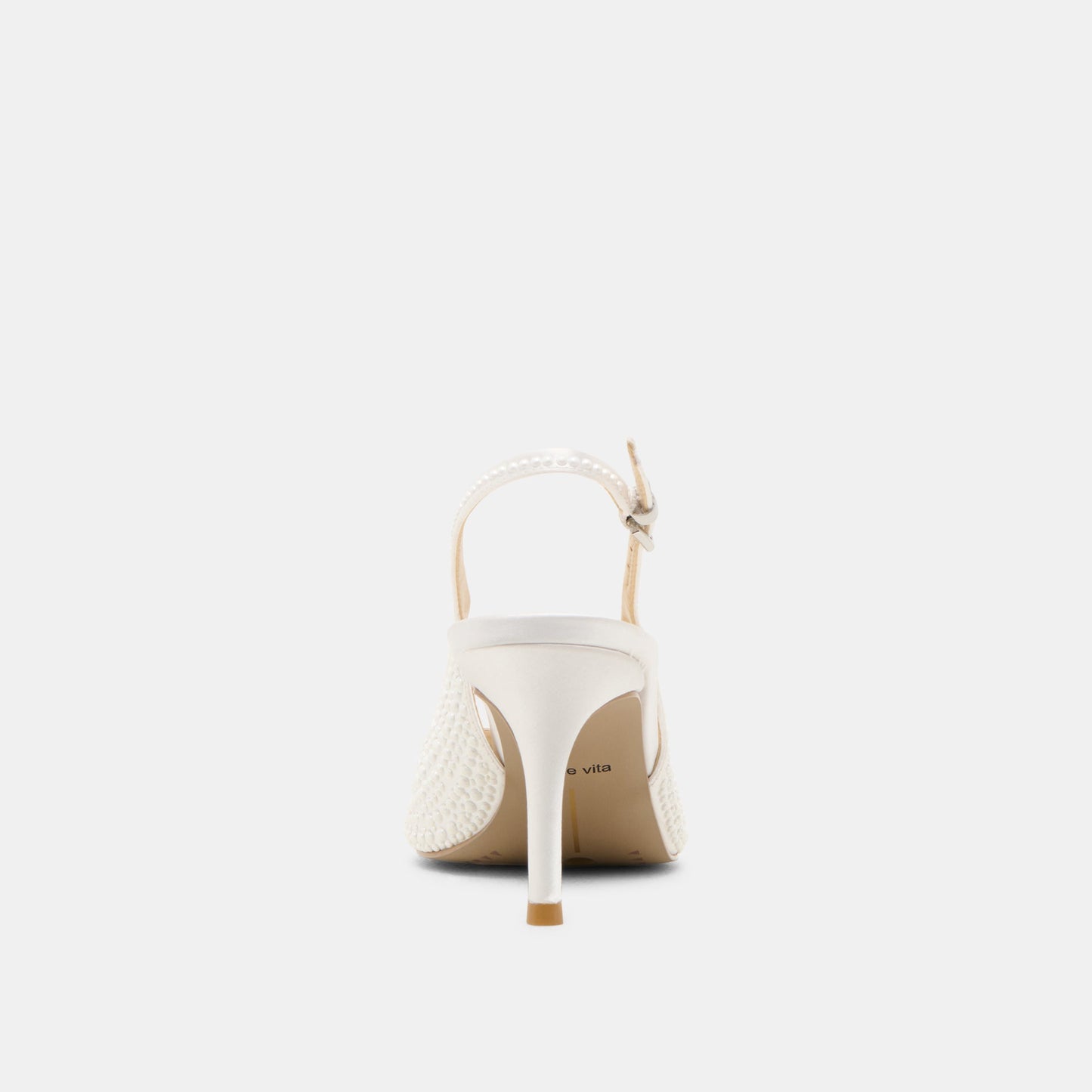 Dolce Vita Elasi Pearl Off White Satin Heels