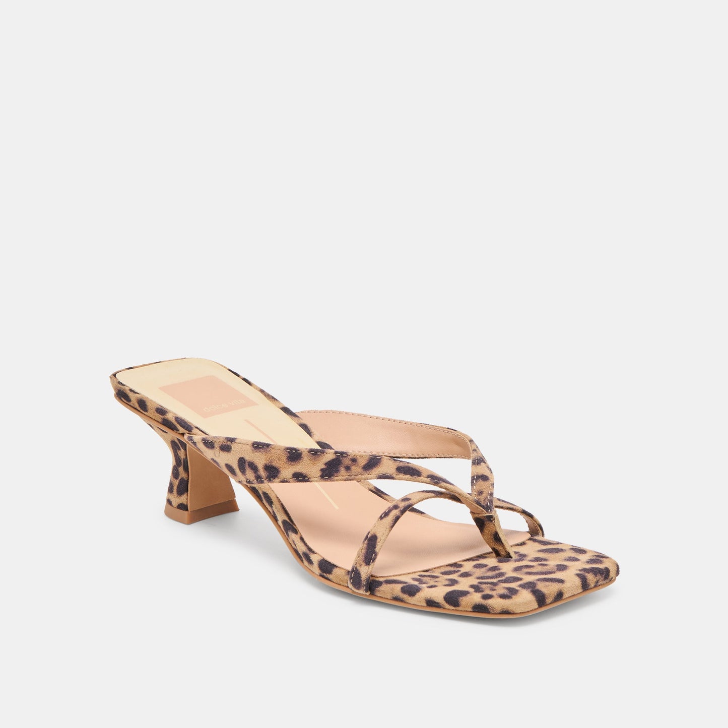 Dolce Vita Brevel Dk Leopard Printed Suede Heels