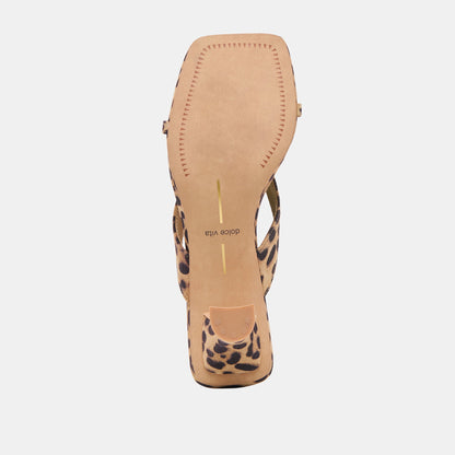 Dolce Vita Brevel Dk Leopard Printed Suede Heels