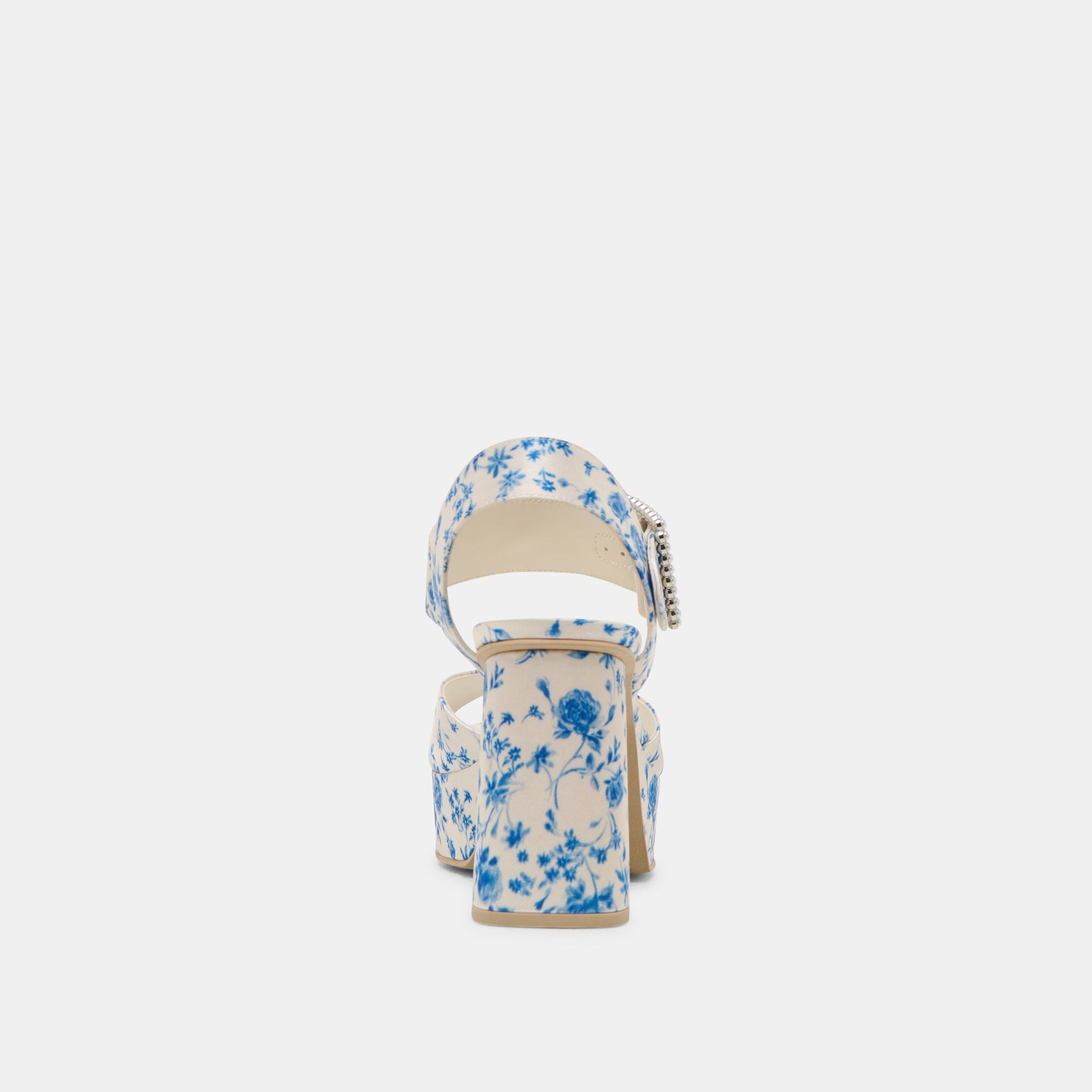 Dolce Vita Bobby Pearl Blue Floral Satin Heels