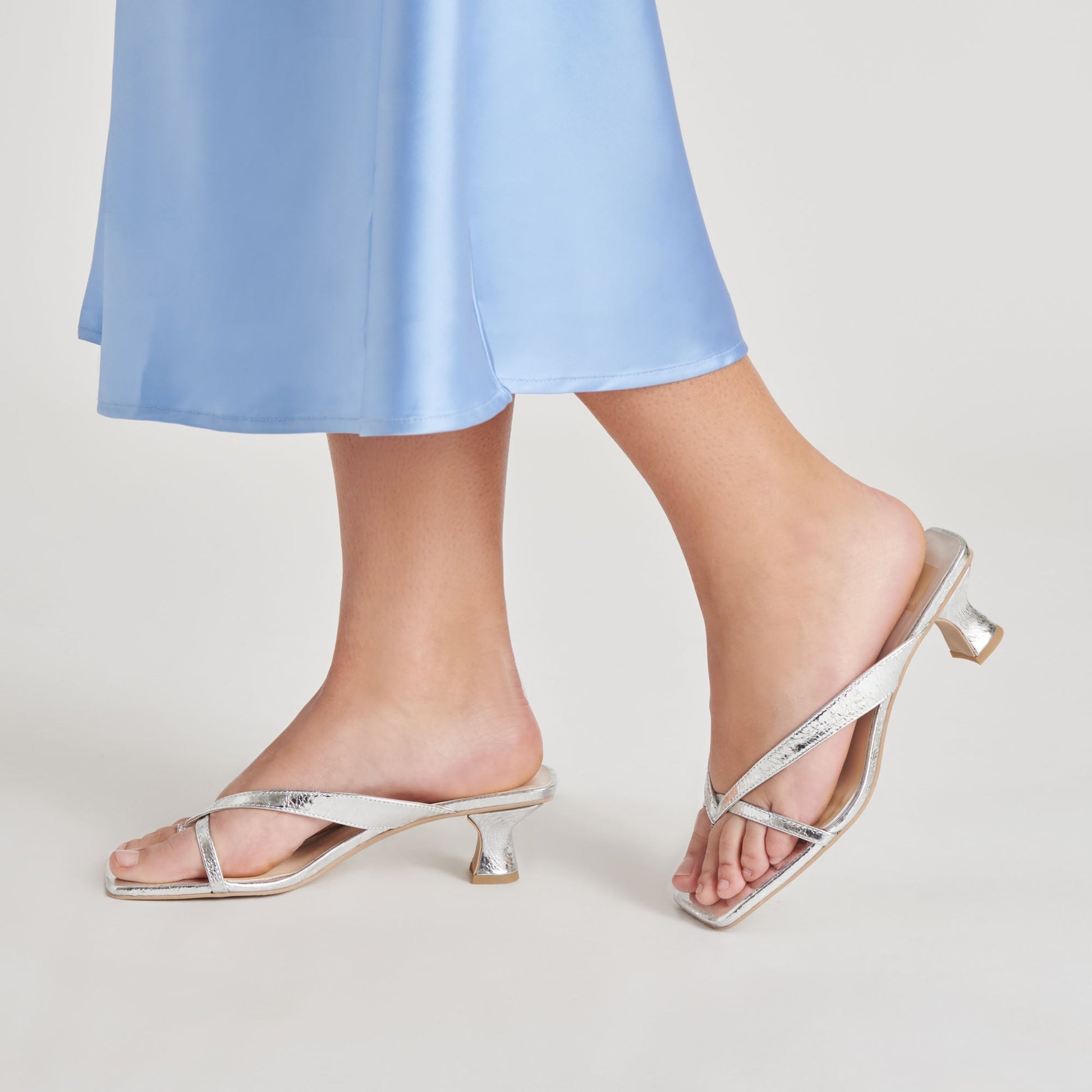 Dolce Vita BREVEL HEELS SILVER DISTRESSED LEATHER