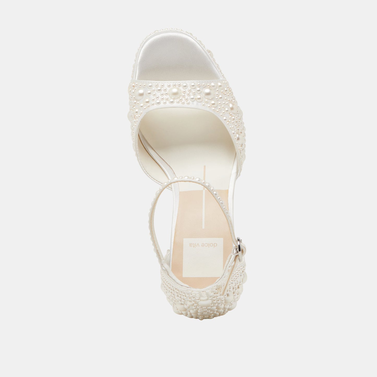 Dolce Vita PANDRO PEARL WIDE HEELS TRUE WHITE SATIN