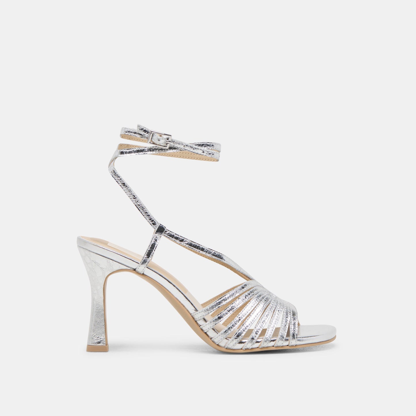 Dolce Vita Nivana Silver Distressed Leather Heels