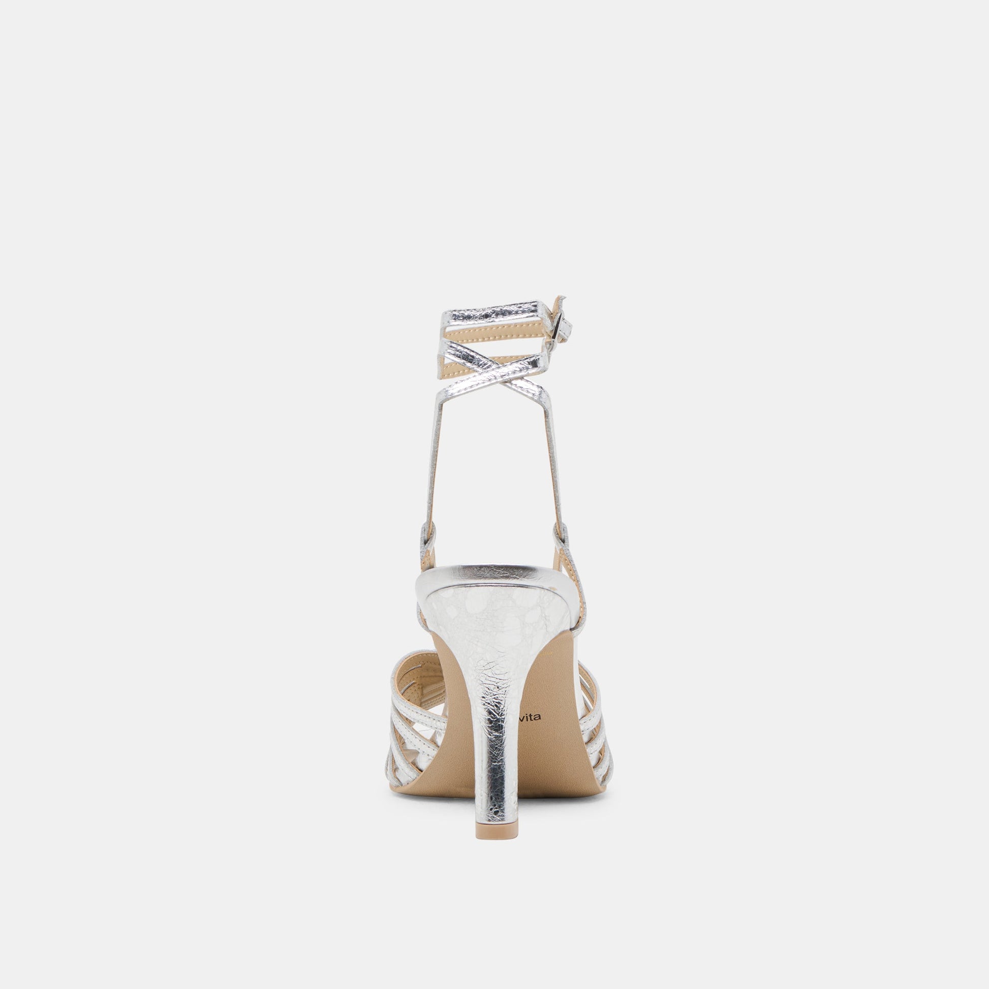 Dolce Vita Nivana Silver Distressed Leather Heels