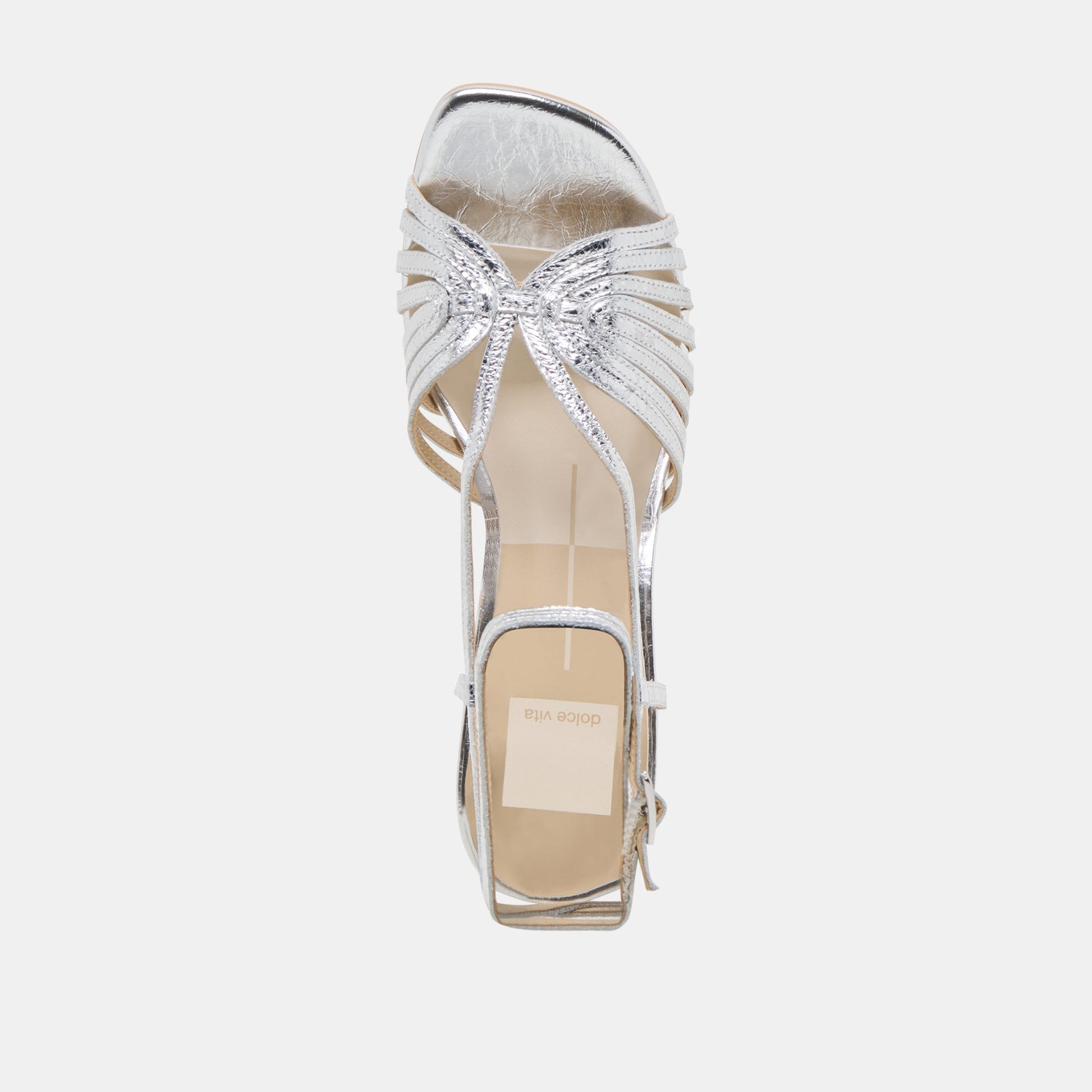 Dolce Vita Nivana Silver Distressed Leather Heels