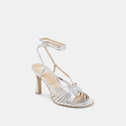 Dolce Vita Nivana Silver Distressed Leather Heels