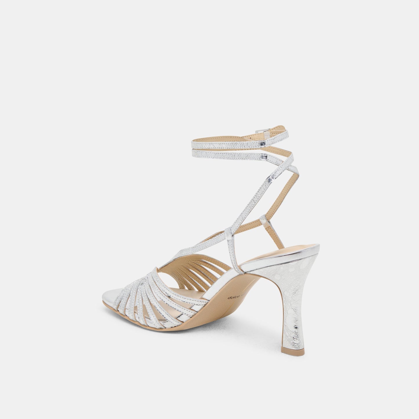 Dolce Vita Nivana Silver Distressed Leather Heels