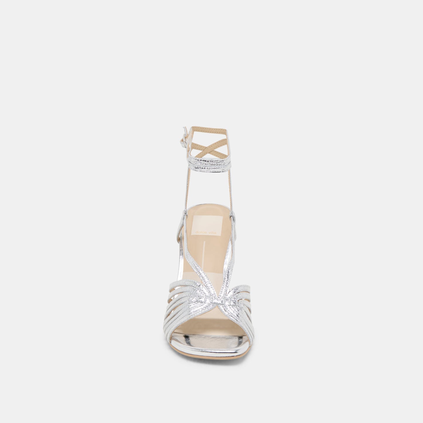 Dolce Vita Nivana Silver Distressed Leather Heels