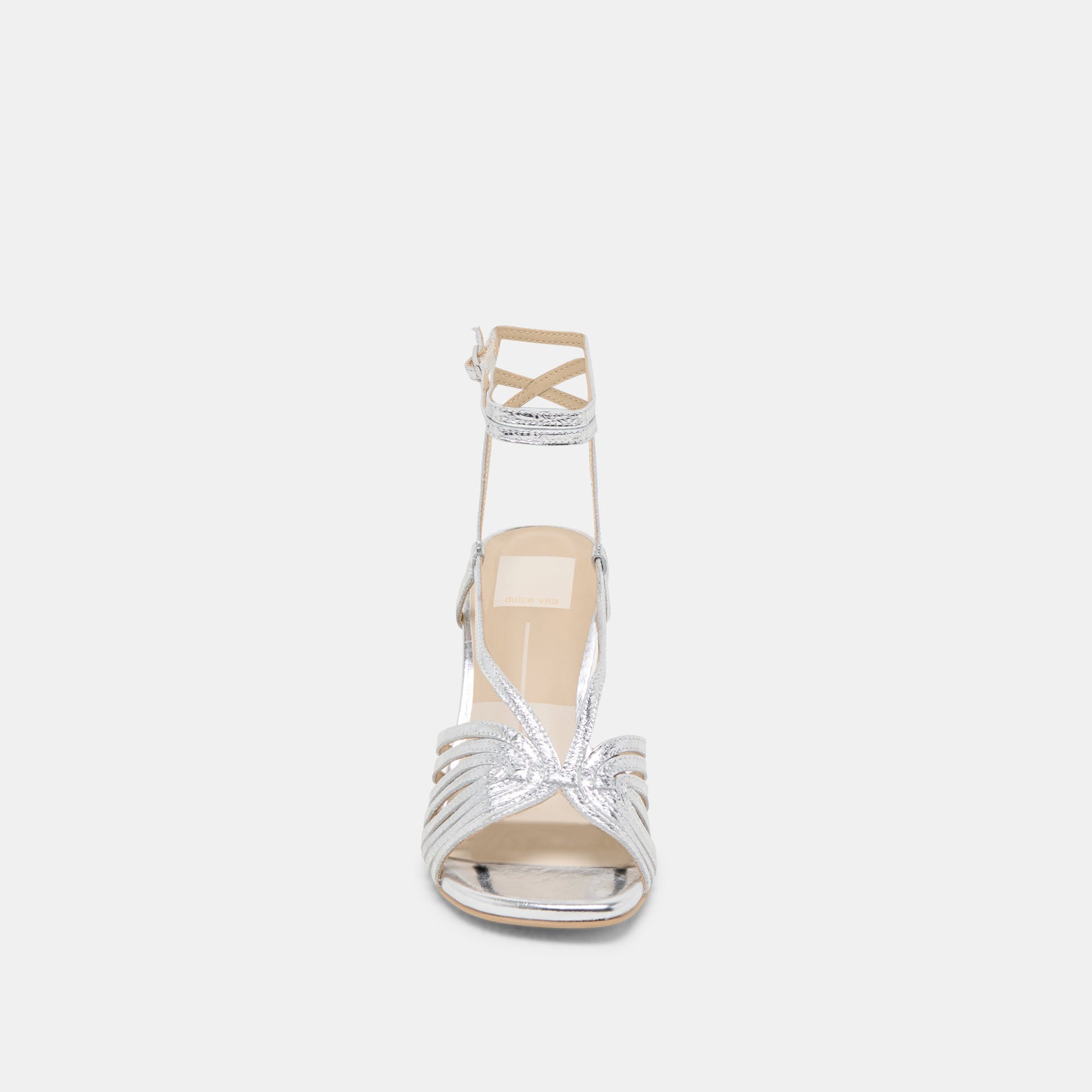 Dolce Vita Nivana Silver Distressed Leather Heels