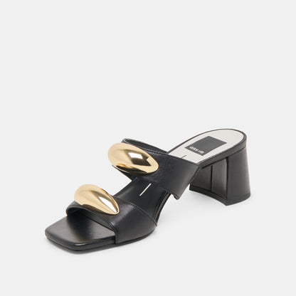 Dolce Vita Barnet Black Leather Heels