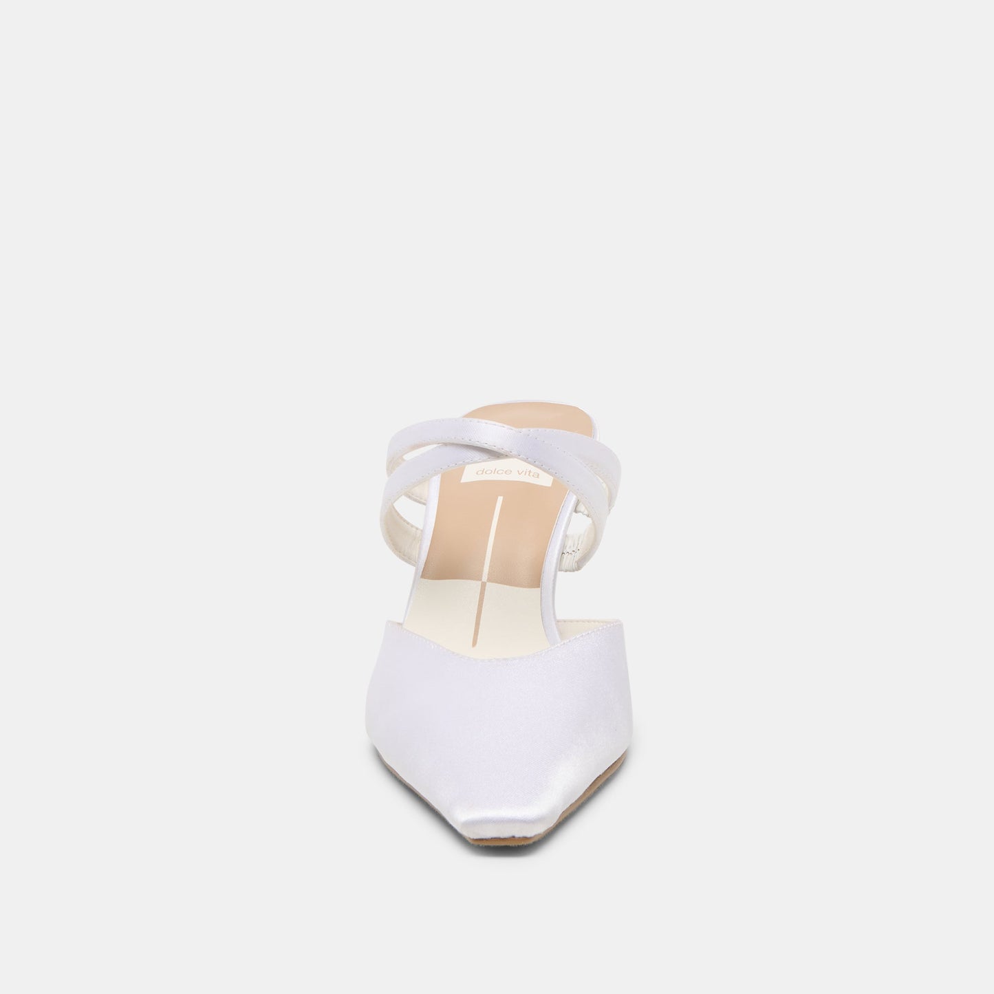 Dolce Vita Linore True White Satin Heels