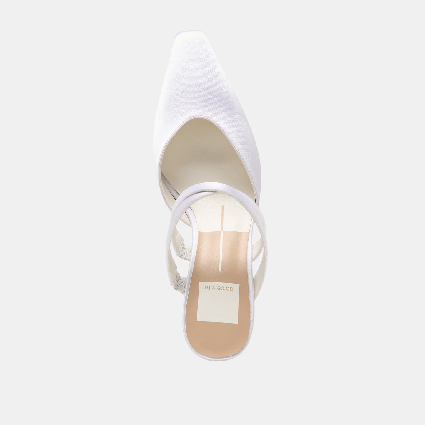Dolce Vita Linore True White Satin Heels