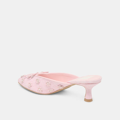 Dolce Vita Camilo X Byrdie Golf Pink Raffia Heels