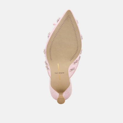 Dolce Vita Camilo X Byrdie Golf Pink Raffia Heels
