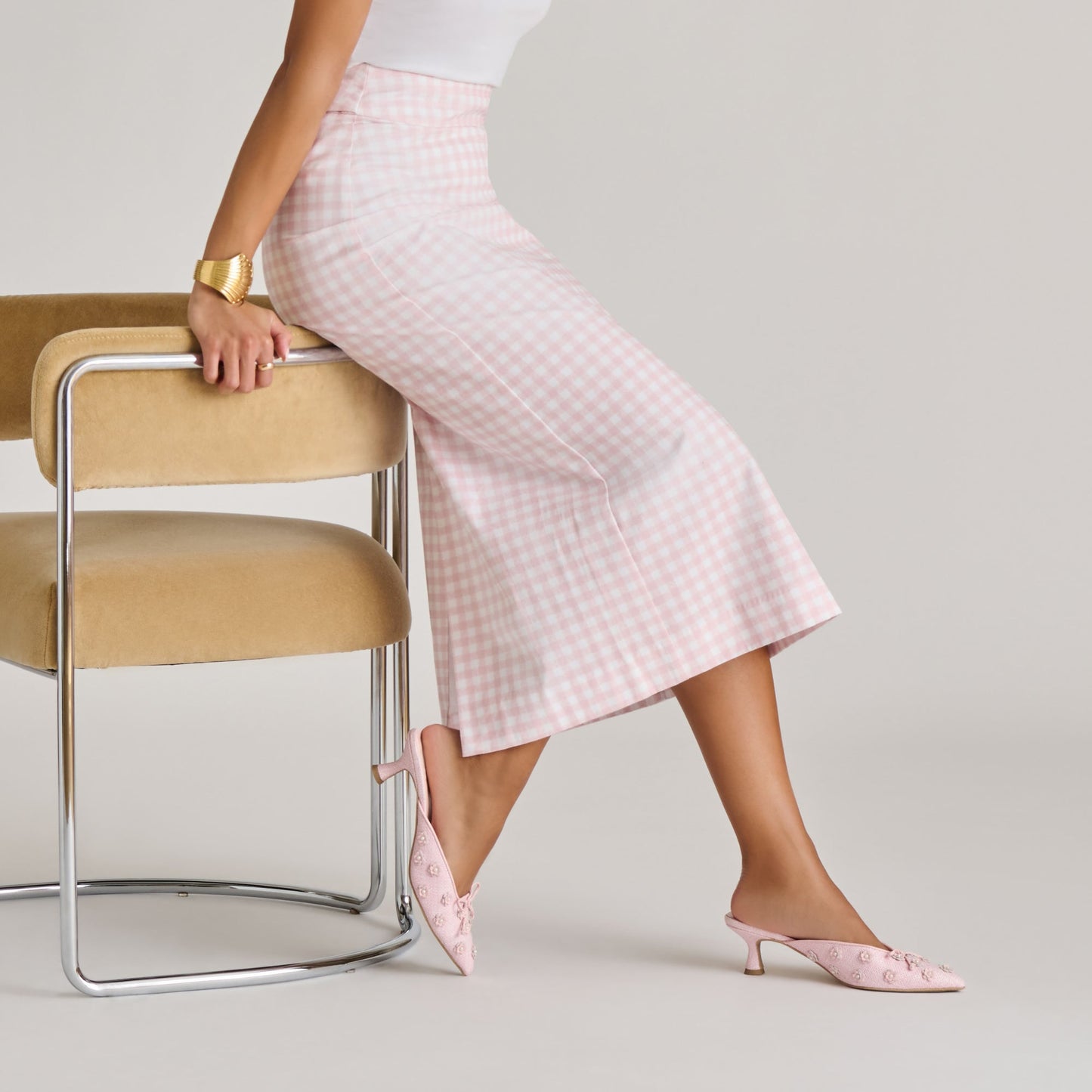 Dolce Vita Camilo X Byrdie Golf Pink Raffia Heels
