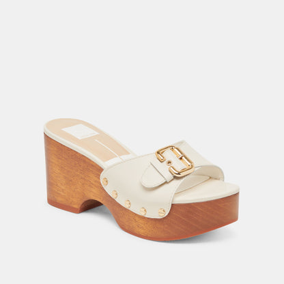 Dolce Vita YALAH HEELS OFF WHITE LEATHER