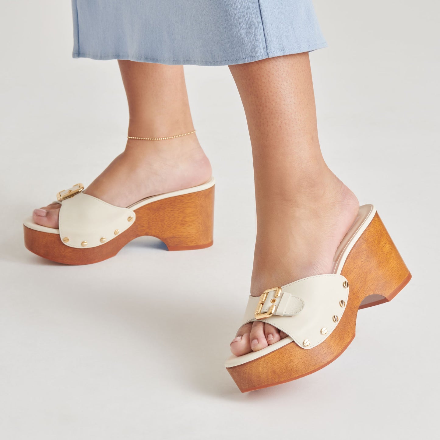 Dolce Vita YALAH HEELS OFF WHITE LEATHER