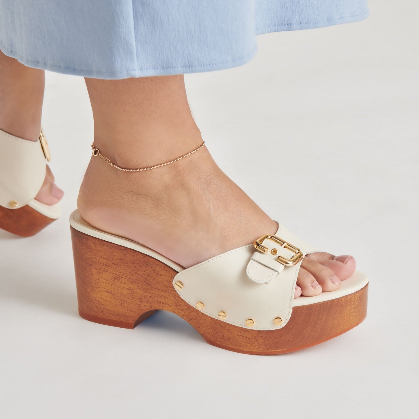 Dolce Vita YALAH HEELS OFF WHITE LEATHER