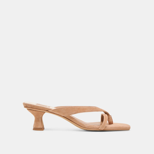 Dolce Vita Brevel Toffee Suede Heels