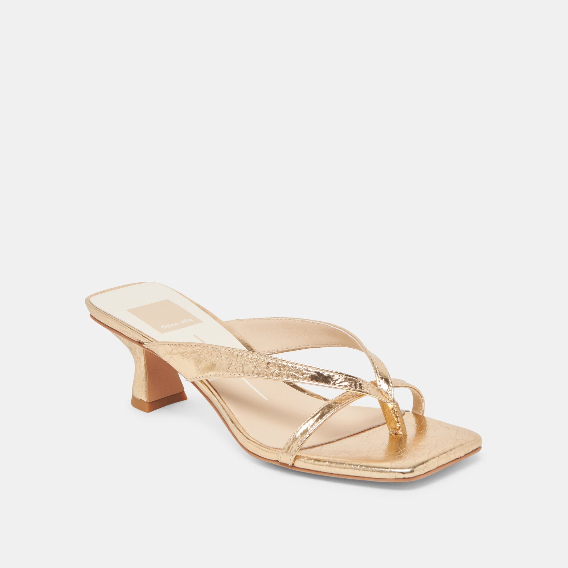 Dolce Vita BREVEL HEELS GOLD DISTRESSED LEATHER
