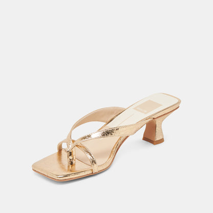 Dolce Vita BREVEL HEELS GOLD DISTRESSED LEATHER
