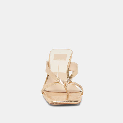 Dolce Vita BREVEL HEELS GOLD DISTRESSED LEATHER