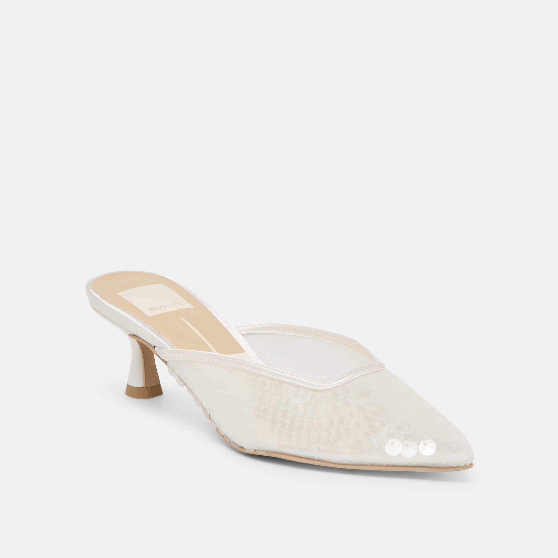 Dolce Vita Cleo Ivory Sequin Heels