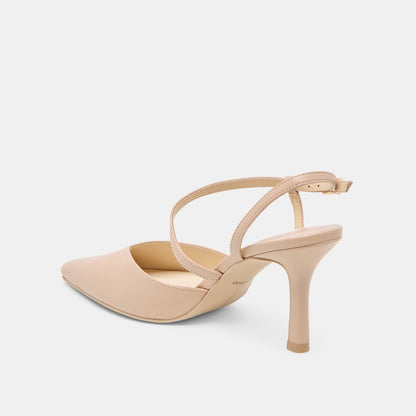 Dolce Vita Kamra Beige Leather Heels