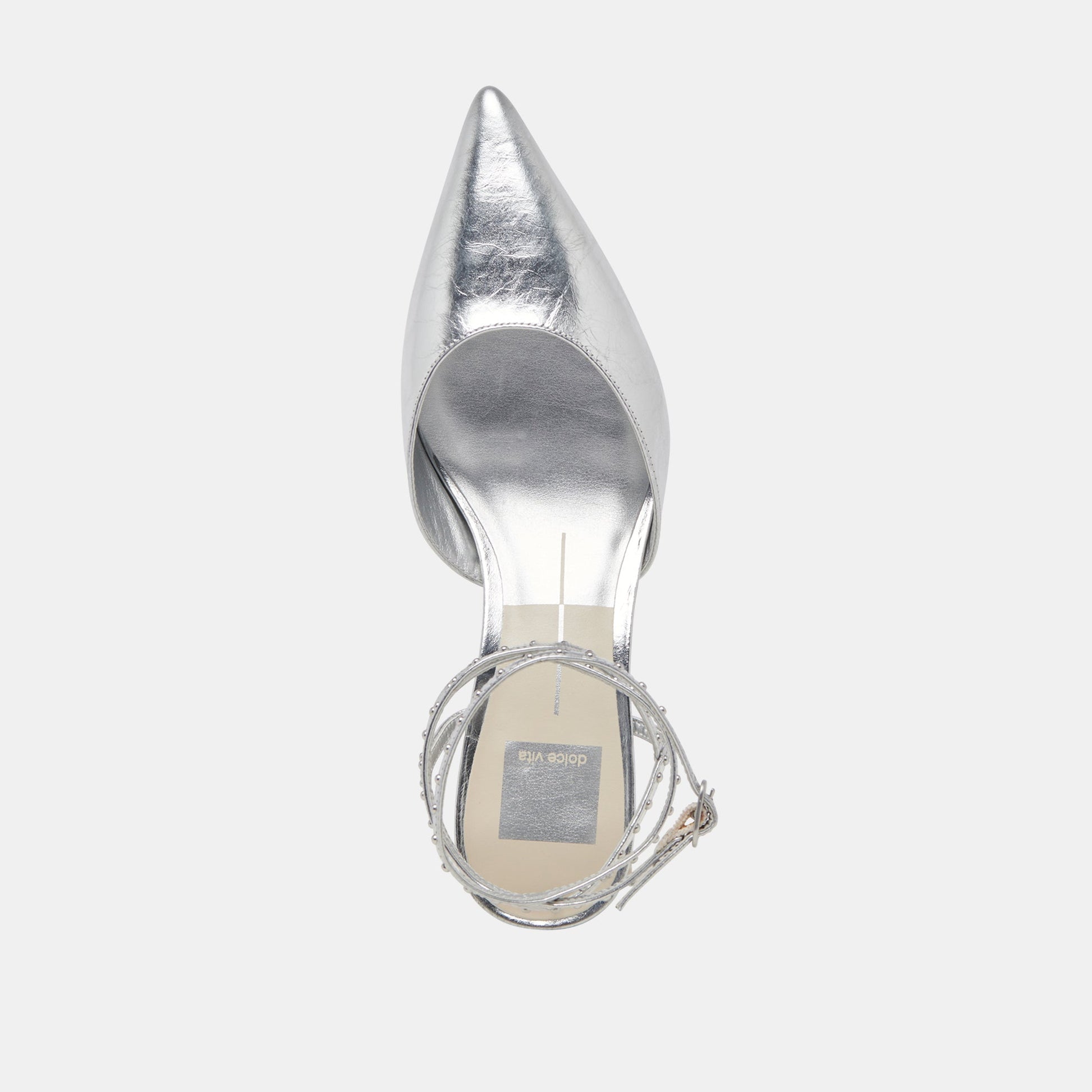 Dolce Vita LOKLYN STUD HEELS SILVER CRINKLE PATENT