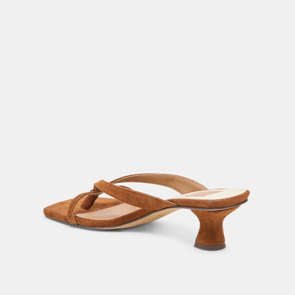 Dolce Vita Brevel Dk Brown Suede Heels