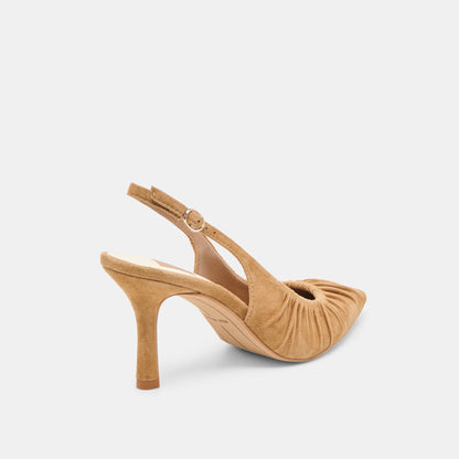 Dolce Vita Keira Lt Brown Suede Heels