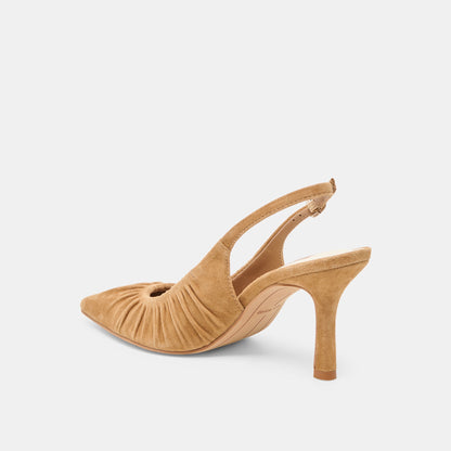 Dolce Vita Keira Lt Brown Suede Heels