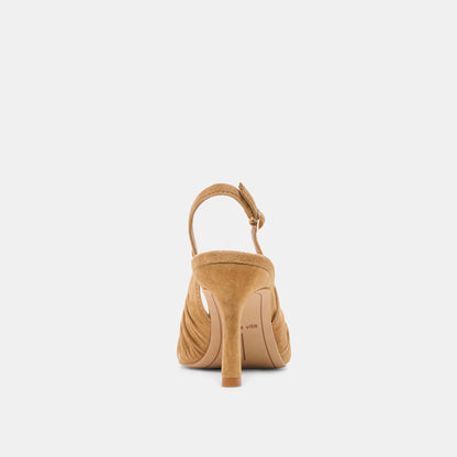 Dolce Vita Keira Lt Brown Suede Heels