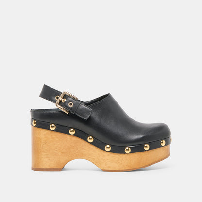 Dolce Vita Adelan Black Leather Clogs
