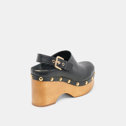 Dolce Vita Adelan Black Leather Clogs