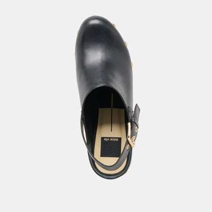 Dolce Vita Adelan Black Leather Clogs