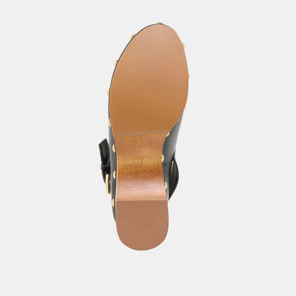 Dolce Vita Adelan Black Leather Clogs