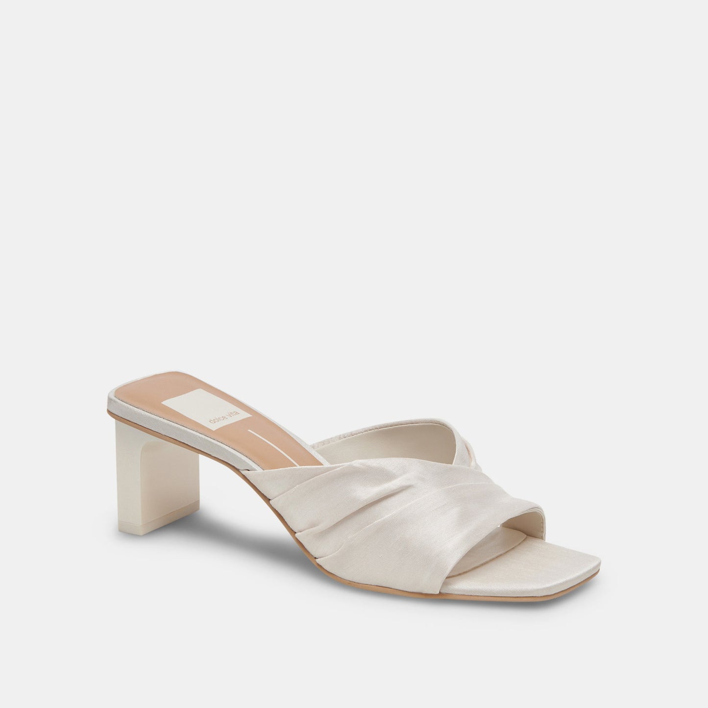 Dolce Vita CARLAN HEELS OFF WHITE SILK