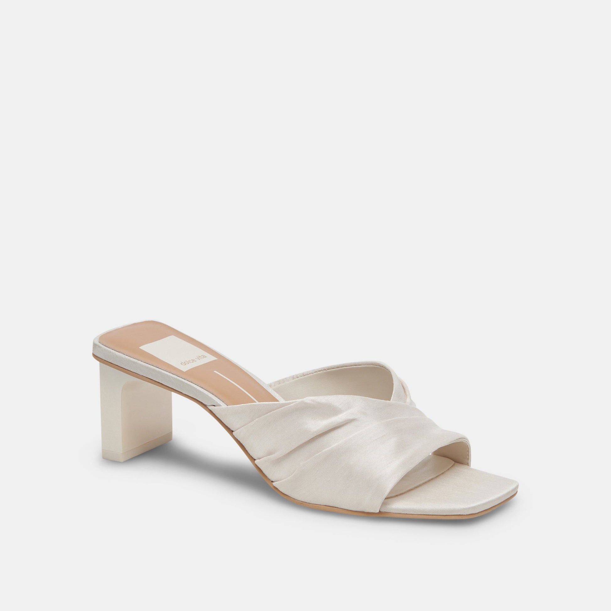 Dolce Vita CARLAN HEELS OFF WHITE SILK