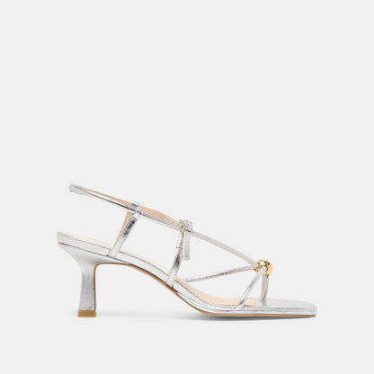 Dolce Vita Mylee Silver Distressed Leather Heels